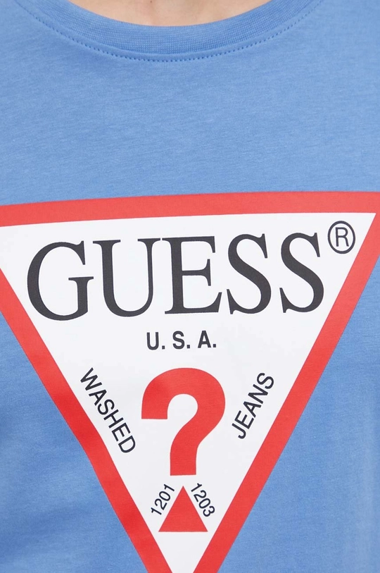 Βαμβακερό μπλουζάκι Guess Ανδρικά