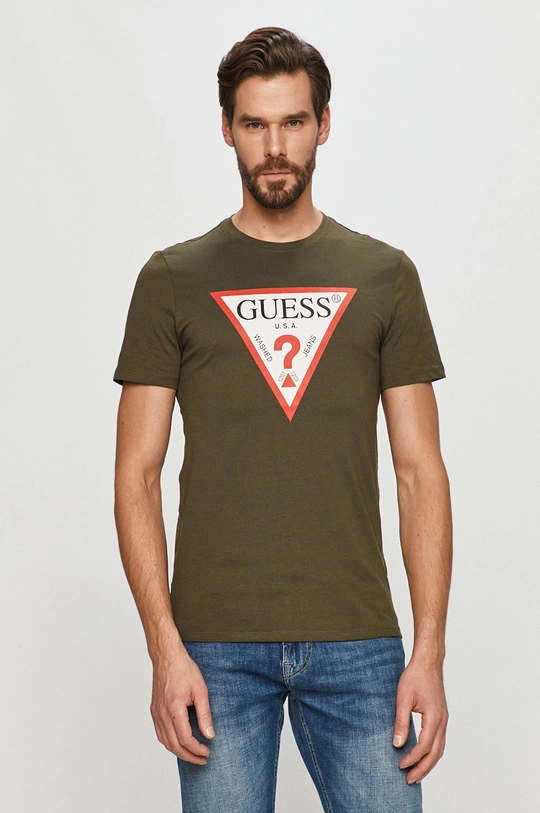 πράσινο Guess - Μπλουζάκι Ανδρικά