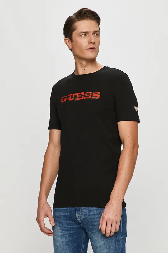czarny Guess - T-shirt M1RI82.J1311 Męski