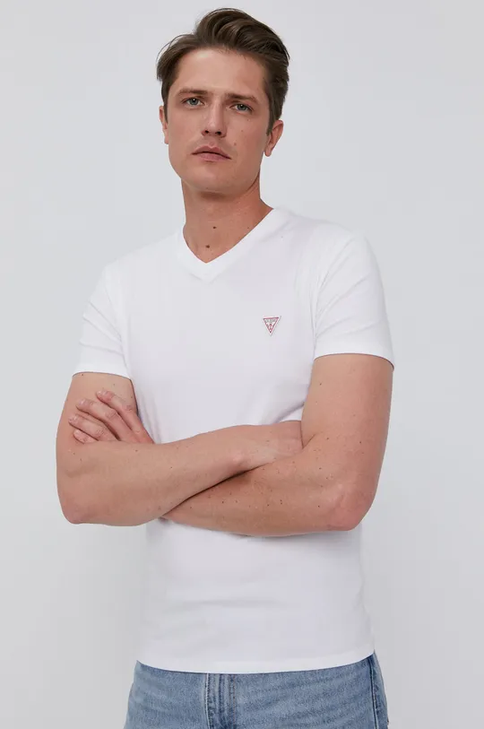 biały Guess - T-shirt Męski