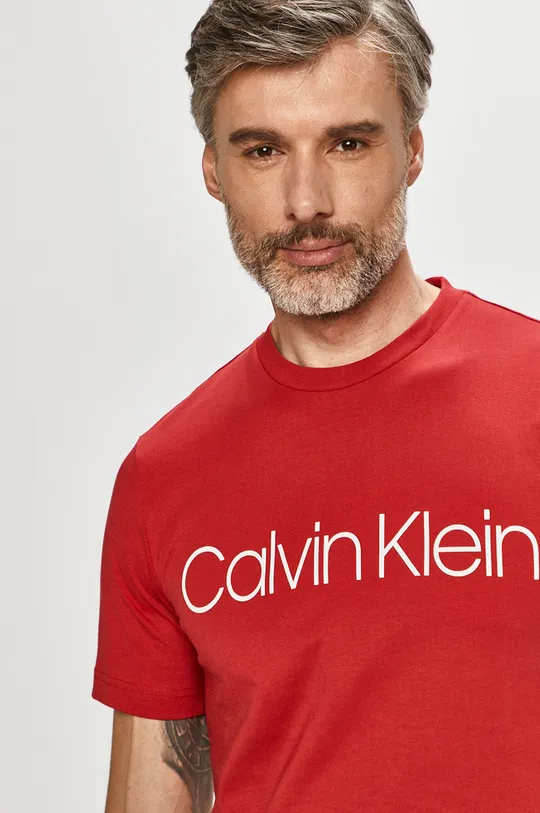 czerwony Calvin Klein - T-shirt