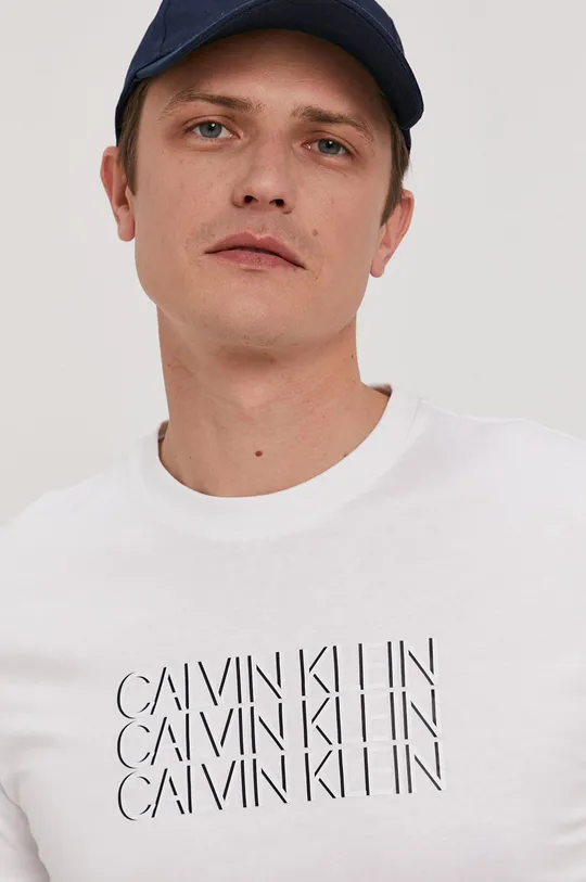 biały Calvin Klein T-shirt