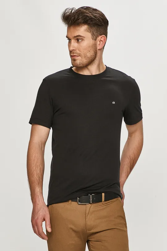 czarny Calvin Klein - T-shirt Męski
