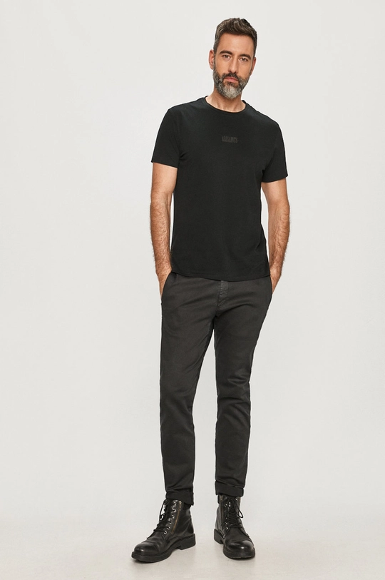 AllSaints - T-shirt ELEMENT SS CREW czarny