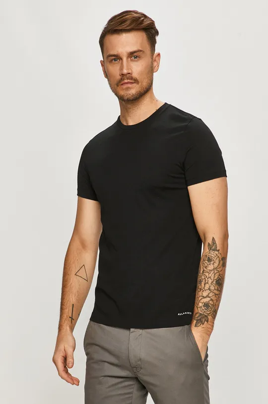 AllSaints - T-shirt (2-pack) OSKO SS CREW czarny