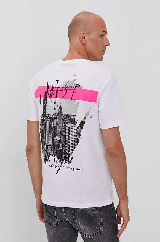 biały Jack & Jones T-shirt Męski