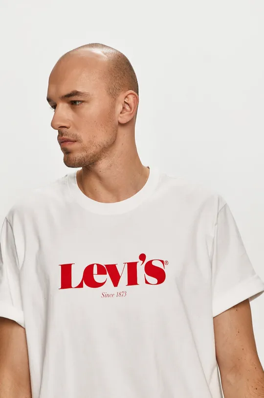 λευκό Levi's - Μπλουζάκι Ανδρικά