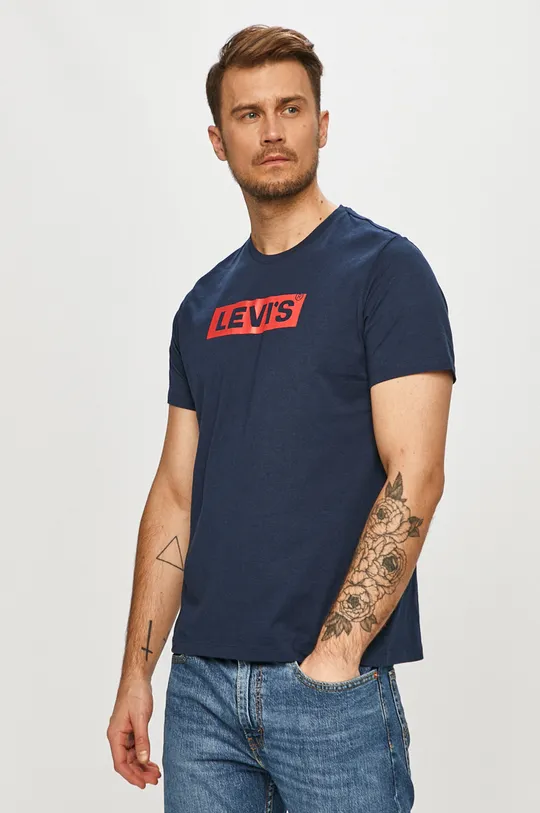 granatowy Levi's - T-shirt Męski