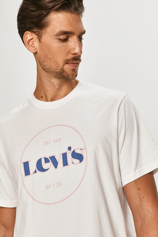 biały Levi's T-shirt Męski