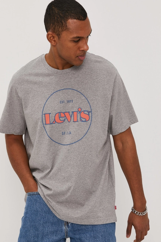 Levi's T-shirt nadruk szary 16143.0214