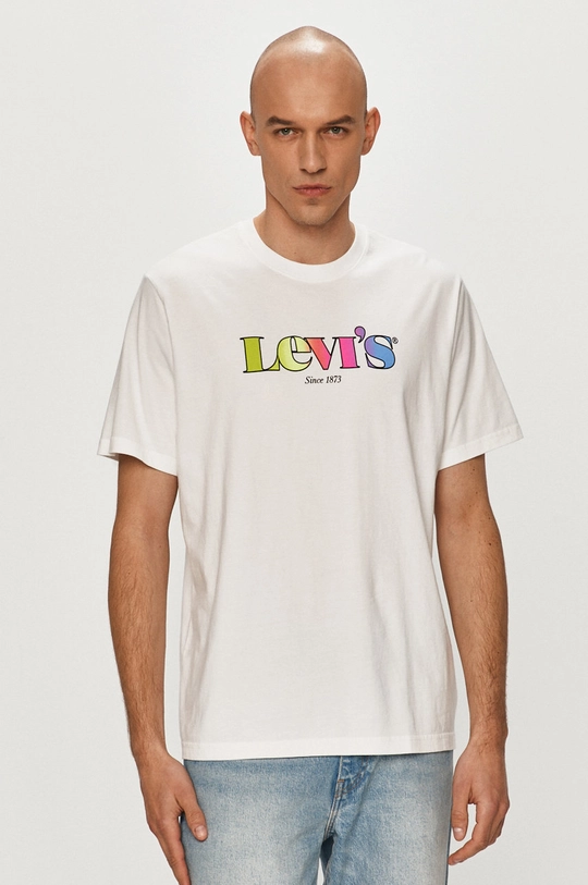 biały Levi's T-shirt Męski