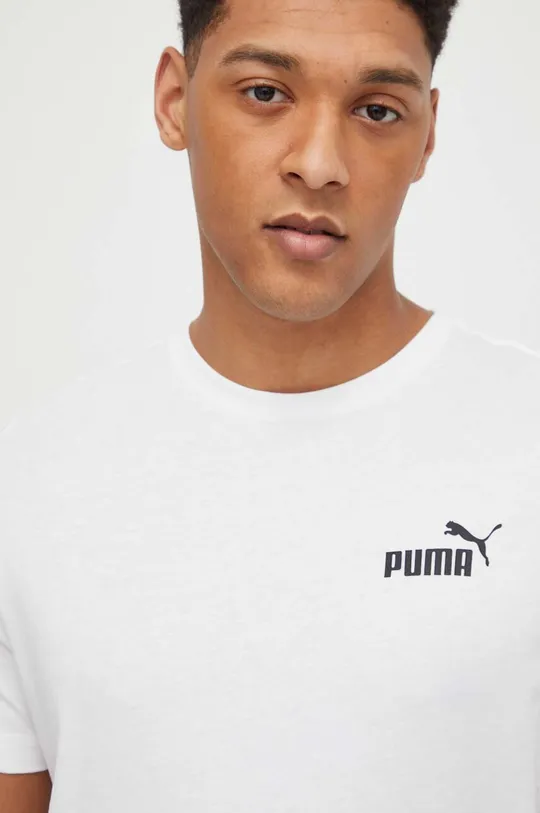 bela Bombažna kratka majica Puma