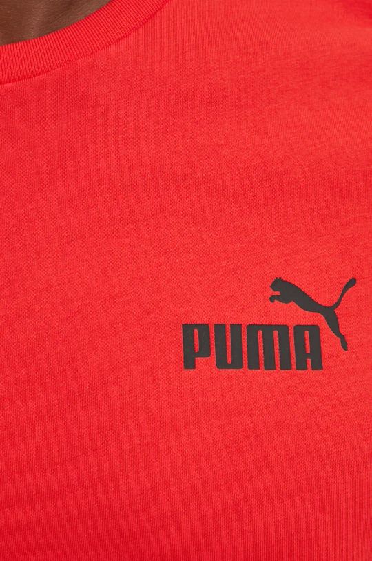 Βαμβακερό μπλουζάκι Puma 586668 κόκκινο