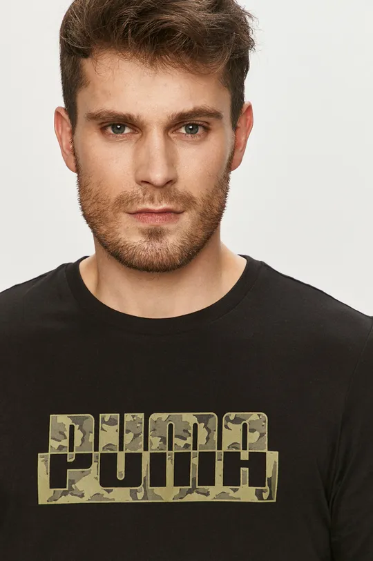 czarny Puma - T-shirt 588497 Męski