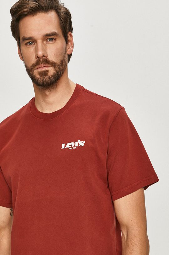 kasztanowy Levi's - T-shirt Męski