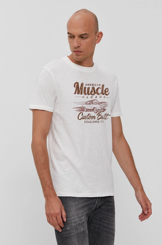 beżowy Premium by Jack&Jones T-shirt Męski