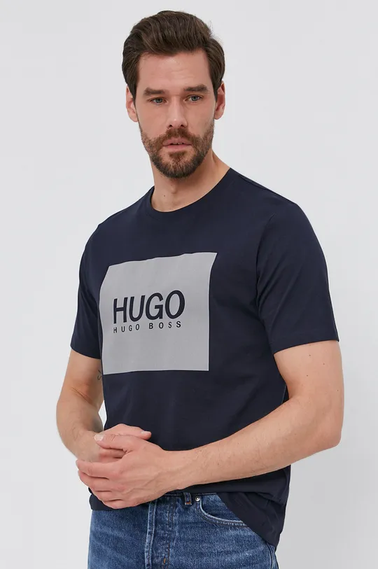 granatowy Hugo - T-shirt 50442929 Męski