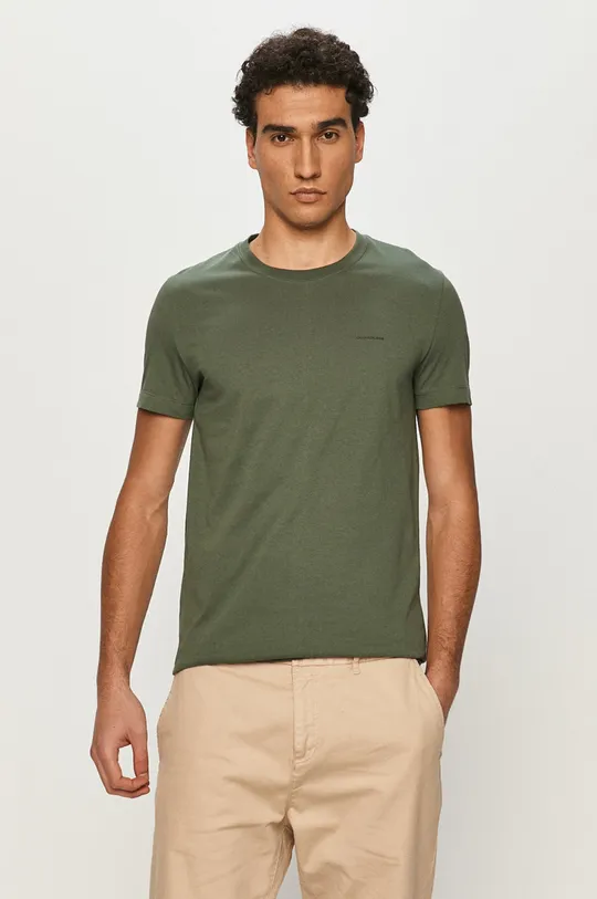 zielony Calvin Klein Jeans - T-shirt (2-pack) J30J315194.4891 Męski