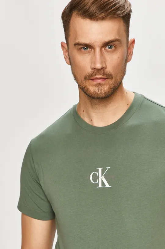 zelená Calvin Klein Jeans - Tričko Pánsky