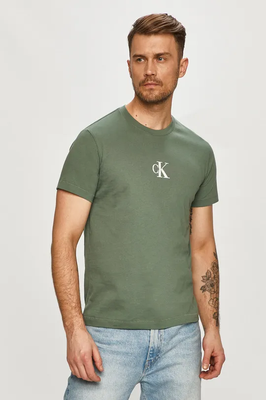 zielony Calvin Klein Jeans - T-shirt J30J314267.4891