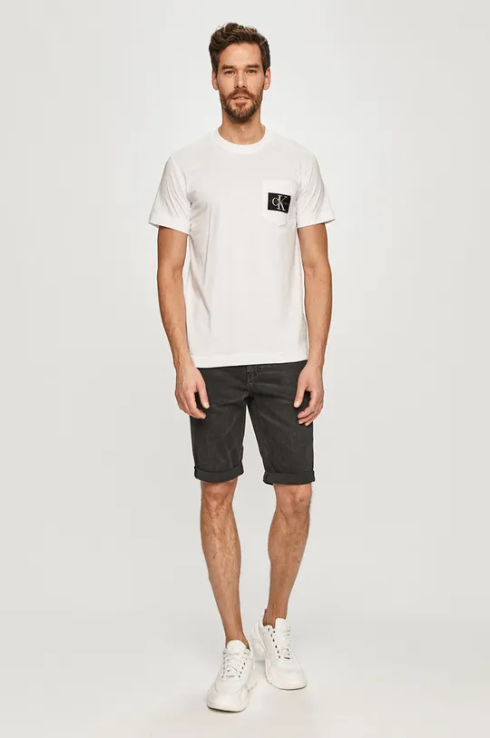 Calvin Klein Jeans - T-shirt J30J318088.4891 biały