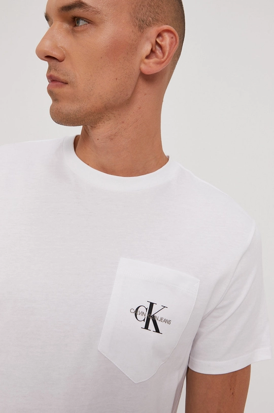 fehér Calvin Klein Jeans t-shirt