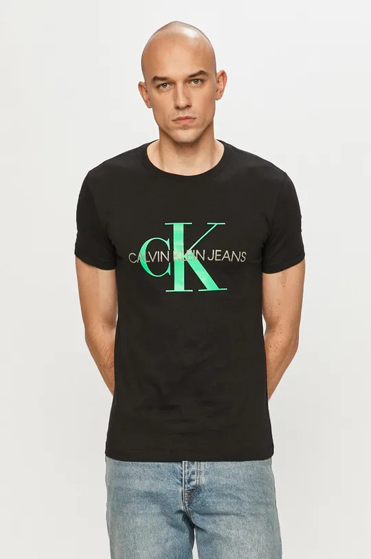 czarny Calvin Klein Jeans - T-shirt J30J317065.4891