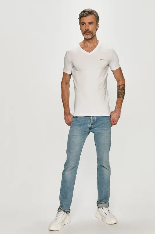 Calvin Klein Jeans - T-shirt J30J318068.4891 biały