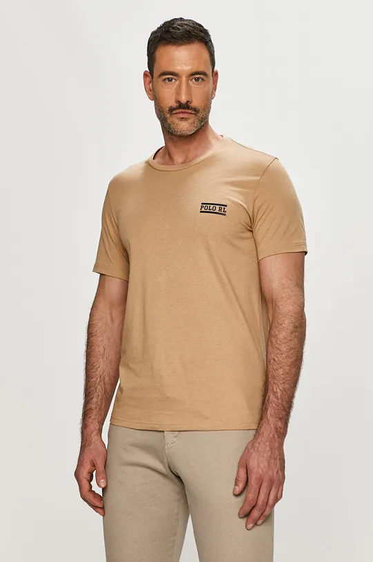 beżowy Polo Ralph Lauren - T-shirt 714830278002 Męski