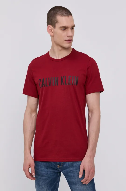 μπορντό Μπλουζάκι πιτζάμας Calvin Klein Underwear Ανδρικά