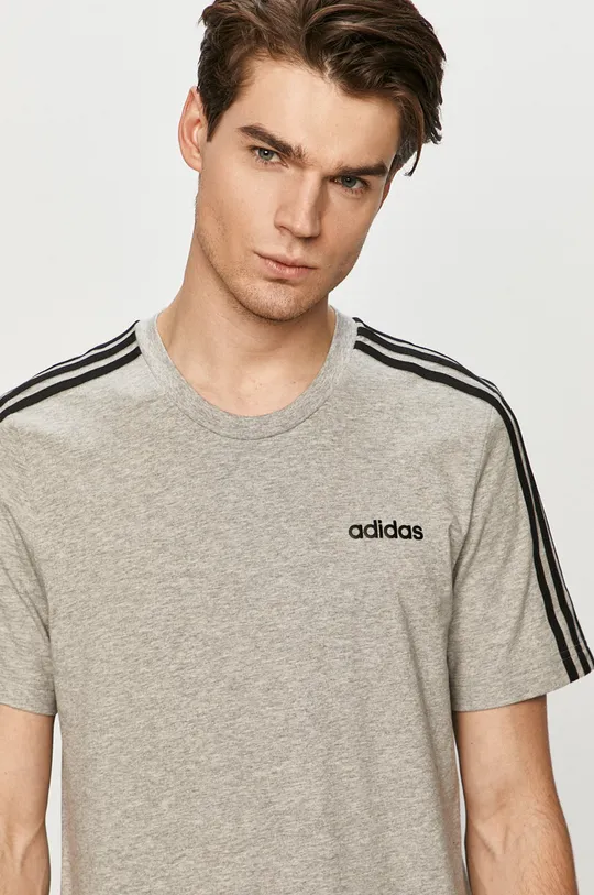 szary adidas - T-shirt DU0442 Męski