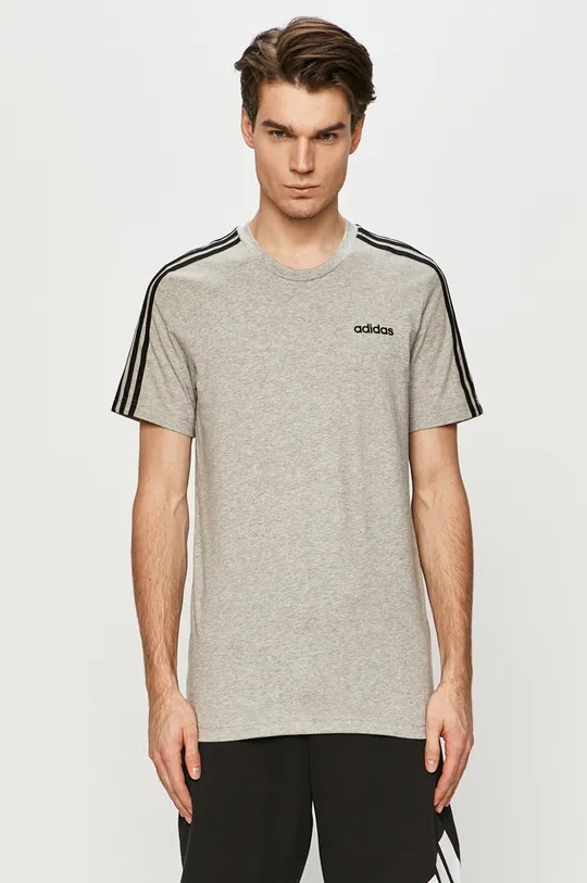 szary adidas - T-shirt DU0442