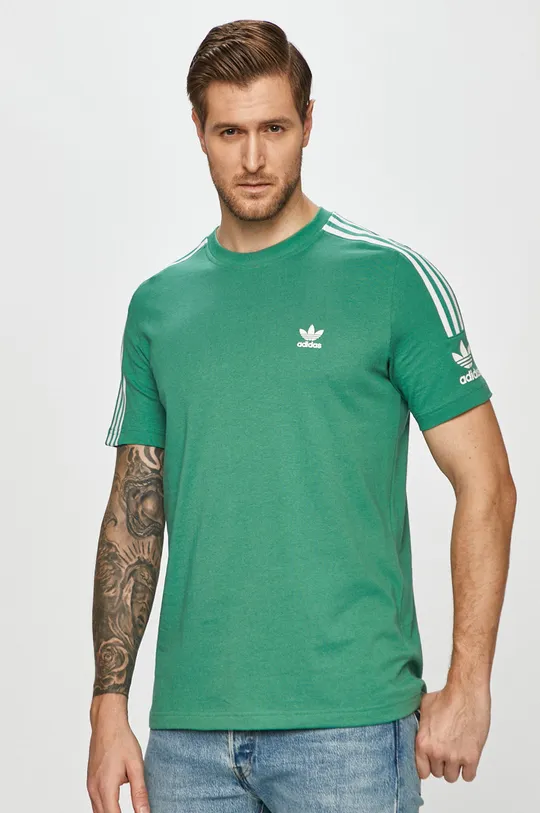 zielony adidas Originals - T-shirt FM3799 Męski
