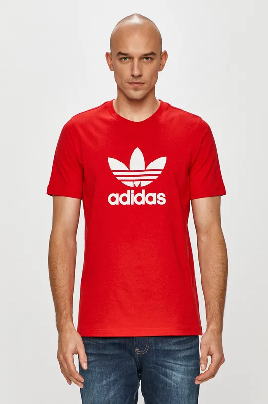czerwony adidas Originals - T-shirt GN3468
