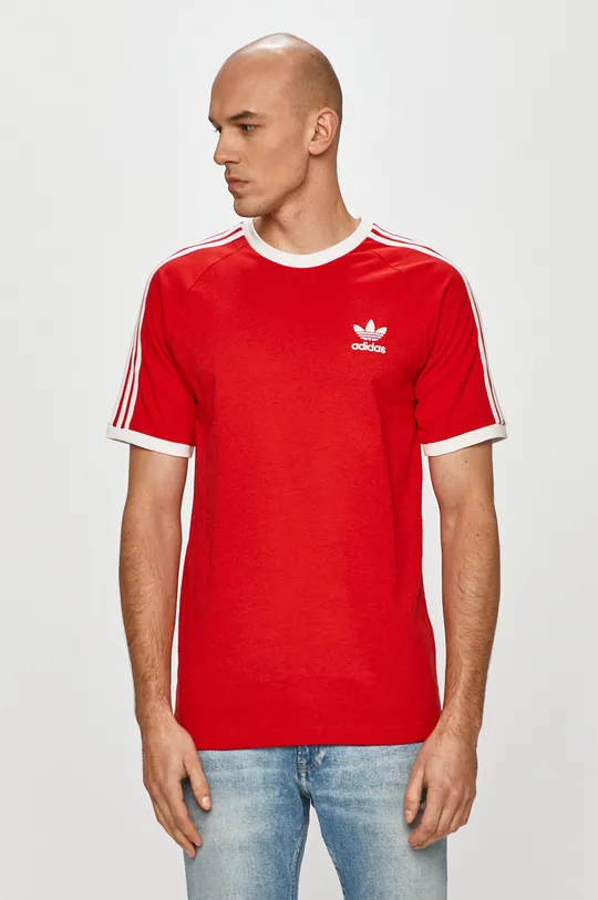 czerwony adidas Originals - T-shirt GN3502