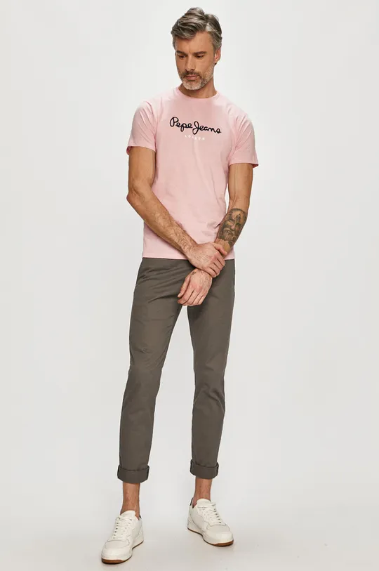 Pepe Jeans - T-shirt Eggo różowy