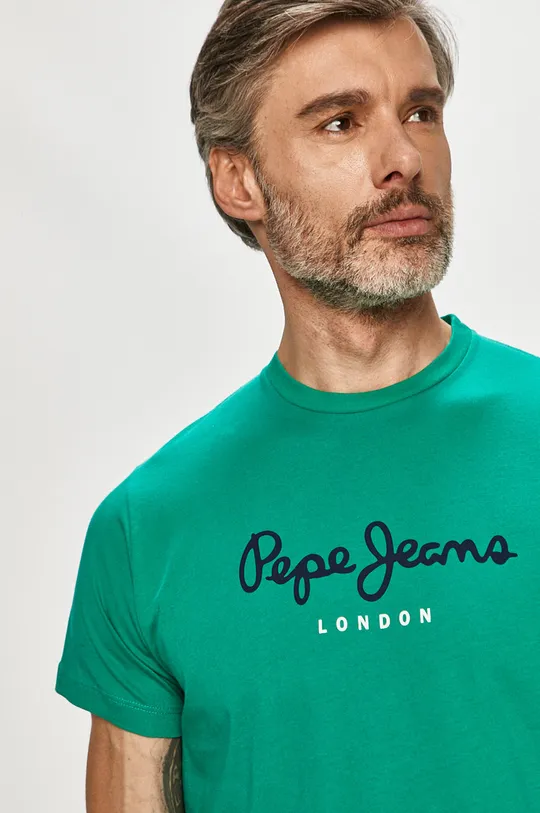 turkusowy Pepe Jeans - T-shirt Eggo