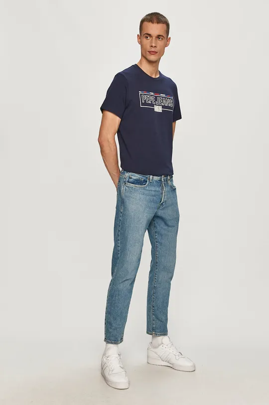 Pepe Jeans - T-shirt Dennis granatowy