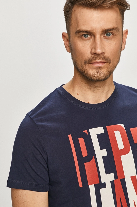 granatowy Pepe Jeans - T-shirt Davy