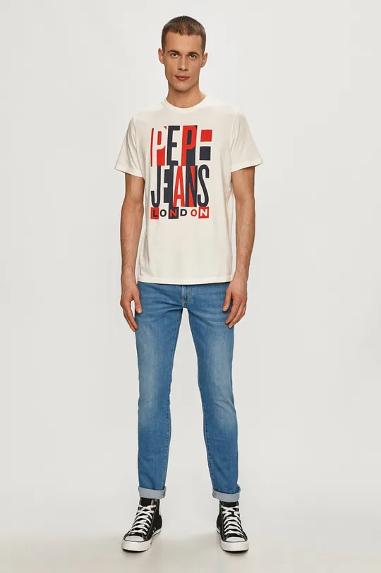 Pepe Jeans - T-shirt Davy biały