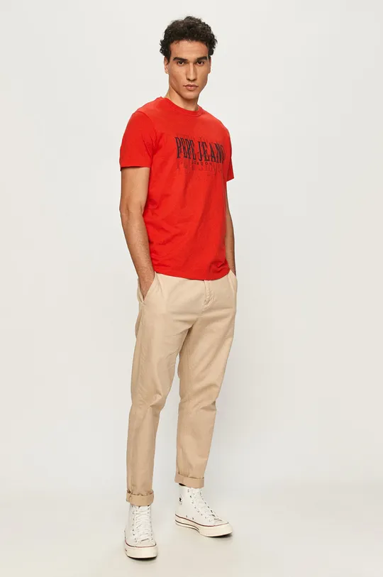 Pepe Jeans T-shirt czerwony