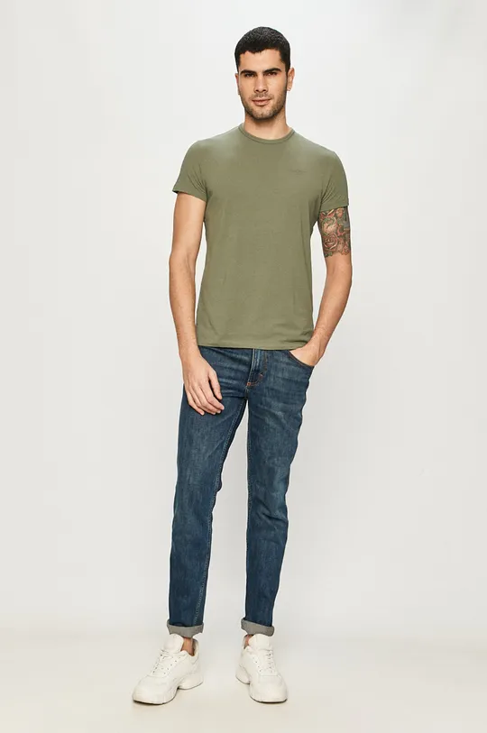 Pepe Jeans - T-shirt Original Basic zielony