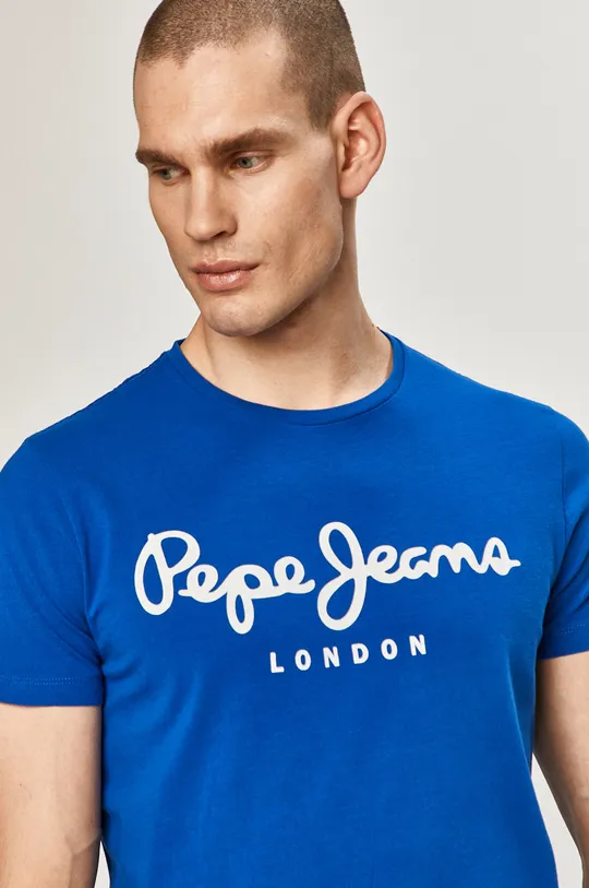 modrá Pepe Jeans - Tričko Orginal Stretch