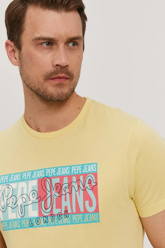żółty Pepe Jeans T-shirt Mark Męski