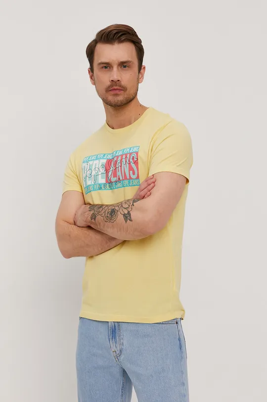 żółty Pepe Jeans T-shirt Mark