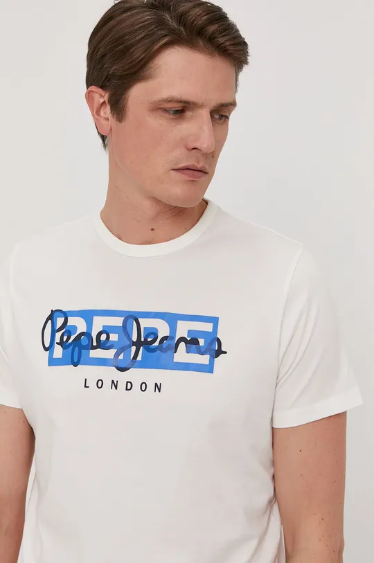 biały Pepe Jeans T-shirt Godric