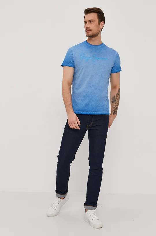 Pepe Jeans T-shirt West niebieski