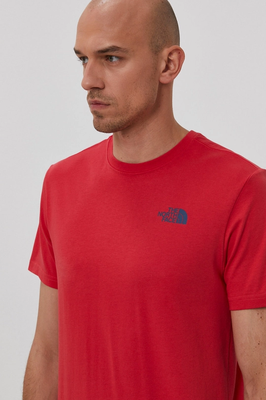 czerwony The North Face T-shirt