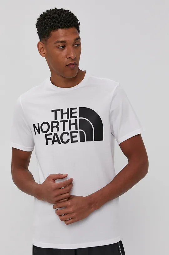 λευκό Μπλουζάκι The North Face Ανδρικά
