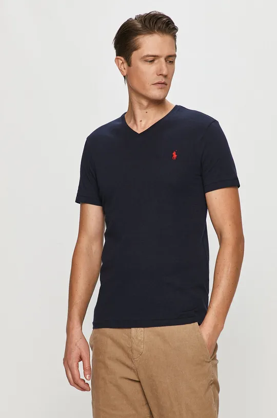 granatowy Polo Ralph Lauren - T-shirt 710671453091 Męski